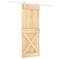Porte coulissante Naturel et Blanc 80 x 210 cm 638817638817