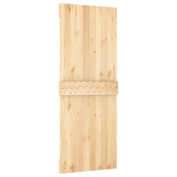 Porte coulissante Naturel et noir 80 x 210 cm 638819638819