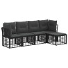 Ensemble de canapés d'extérieur Noir Polyester 638821638821