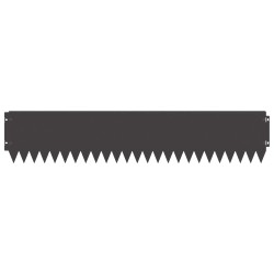Bordure de Pelouse 10 pcs 103 x 20 cm Acier Noir 638824638824