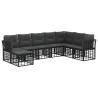 Ensemble de canapés d'extérieur Noir Polyester 638826638826