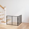 Porte pour chien 2 pcs Noir 80 x 60 cm Acier galvanisé 638834638834