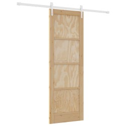 Porte coulissante ORKDAL Naturel et Blanc 73,5 x 211 cm 638836638836