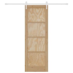 Porte coulissante ORKDAL Naturel et Blanc 73,5 x 211 cm 638836638836