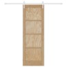 Porte coulissante ORKDAL Naturel et Blanc 73,5 x 211 cm 638836638836