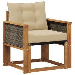 Sofa de milieu extérieur Bois d'Acacia Massif Naturel 638840638840