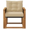 Sofa de milieu extérieur Bois d'Acacia Massif Naturel 638840638840