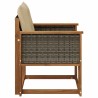 Sofa de milieu extérieur Bois d'Acacia Massif Naturel 638840638840