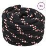 Corde de bateau 10 m 3 Noir et Rouge PP 638843638843