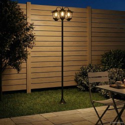 Lampadaire à 3 têtes Noir 16 x 16 x 187 cm Aluminium et ABS 638846638846
