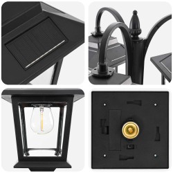 Lampadaire à 3 têtes Noir 16 x 16 x 187 cm Aluminium et ABS 638846638846