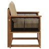 Sofa de milieu extérieur Bois d'Acacia Massif Naturel 638847638847
