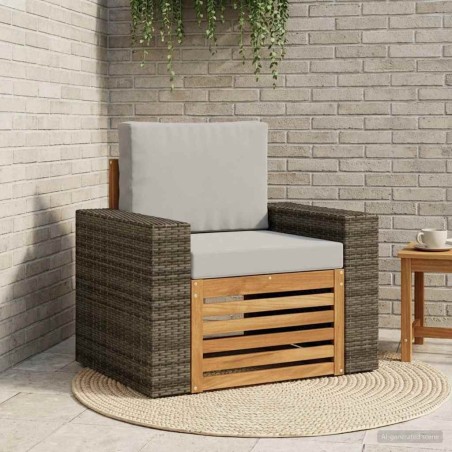 Sofa de milieu extérieur Bois d'Acacia Massif Naturel 638848638848