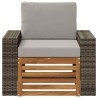 Sofa de milieu extérieur Bois d'Acacia Massif Naturel 638848638848