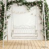 Banc Balançoire Acier 109 x 75 x 59 cm Blanc antique 638851638851