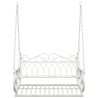 Banc Balançoire Acier 109 x 75 x 59 cm Blanc antique 638851638851