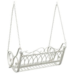 Banc Balançoire Acier 109 x 75 x 59 cm Blanc antique 638851638851