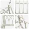 Banc Balançoire Acier 109 x 75 x 59 cm Blanc antique 638851638851