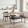 Banc capitonné à boutons avec coussins Gris foncé Velours 638853638853