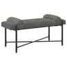 Banc capitonné à boutons avec coussins Gris foncé Velours 638853638853