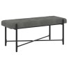 Banc capitonné à boutons avec coussins Gris foncé Velours 638853638853