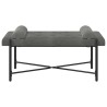 Banc capitonné à boutons avec coussins Gris foncé Velours 638853638853