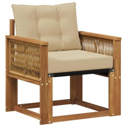 Sofa de milieu extérieur Bois d'Acacia Massif Naturel 638858638858