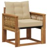 Sofa de milieu extérieur Bois d'Acacia Massif Naturel 638858638858