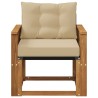 Sofa de milieu extérieur Bois d'Acacia Massif Naturel 638858638858
