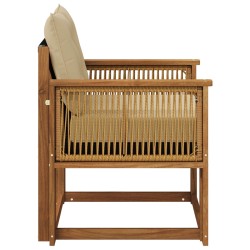 Sofa de milieu extérieur Bois d'Acacia Massif Naturel 638858638858