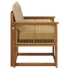 Sofa de milieu extérieur Bois d'Acacia Massif Naturel 638858638858