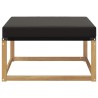 Pouf d'Extérieur Bois d'acacia massif et Textilène Blanc 638861638861
