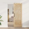 Porte coulissante Naturel et Blanc 73,5 x 211 cm 638863638863