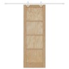 Porte coulissante Naturel et Blanc 73,5 x 211 cm 638863638863