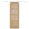 Porte coulissante Naturel et Blanc 73,5 x 211 cm 638864638864