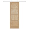 Porte coulissante Naturel et Blanc 73,5 x 211 cm 638865638865