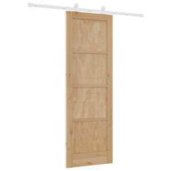 Porte coulissante Naturel et Blanc 73,5 x 211 cm 638865638865