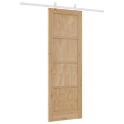 Porte coulissante Naturel et Blanc 73,5 x 211 cm 638867638867