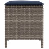 Pouf de Jardin 2 Pièce Gris et bleu marine 38 x 38 x 45 cm 638868638868