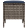 Pouf de Jardin 2 Pièce Gris et bleu marine 38 x 38 x 45 cm 638868638868