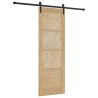 Porte coulissante Naturel et noir 73,5 x 211 cm 638869638869