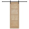 Porte coulissante Naturel et noir 73,5 x 211 cm 638869638869