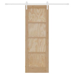 Porte coulissante Naturel et Blanc 73,5 x 211 cm 638874638874