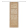 Porte coulissante Naturel et Blanc 73,5 x 211 cm 638874638874