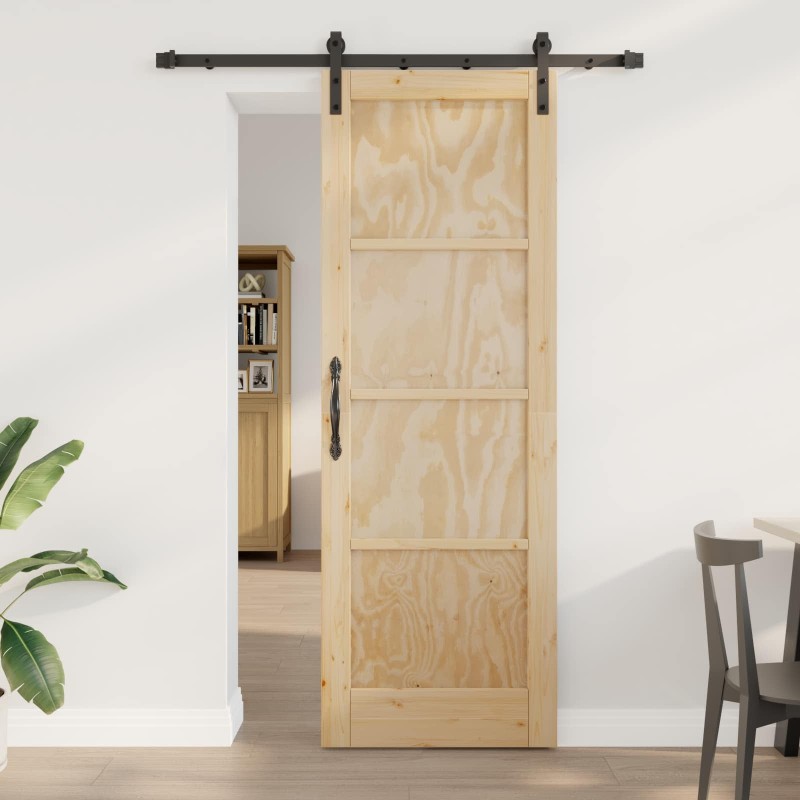 Porte coulissante Naturel 73,5 x 211 cm Bois de pin massif 638875638875