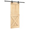 Porte coulissante Naturel et noir 80 x 210 cm 638879638879