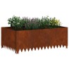 Bordure de Pelouse 100 x 60 x 35 cm Acier Rouillé 638880638880