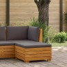 Pouf de Jardin Bois d'Acacia Massif Marron 638882638882