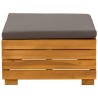 Pouf de Jardin Bois d'Acacia Massif Marron 638882638882