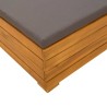 Pouf de Jardin Bois d'Acacia Massif Marron 638882638882